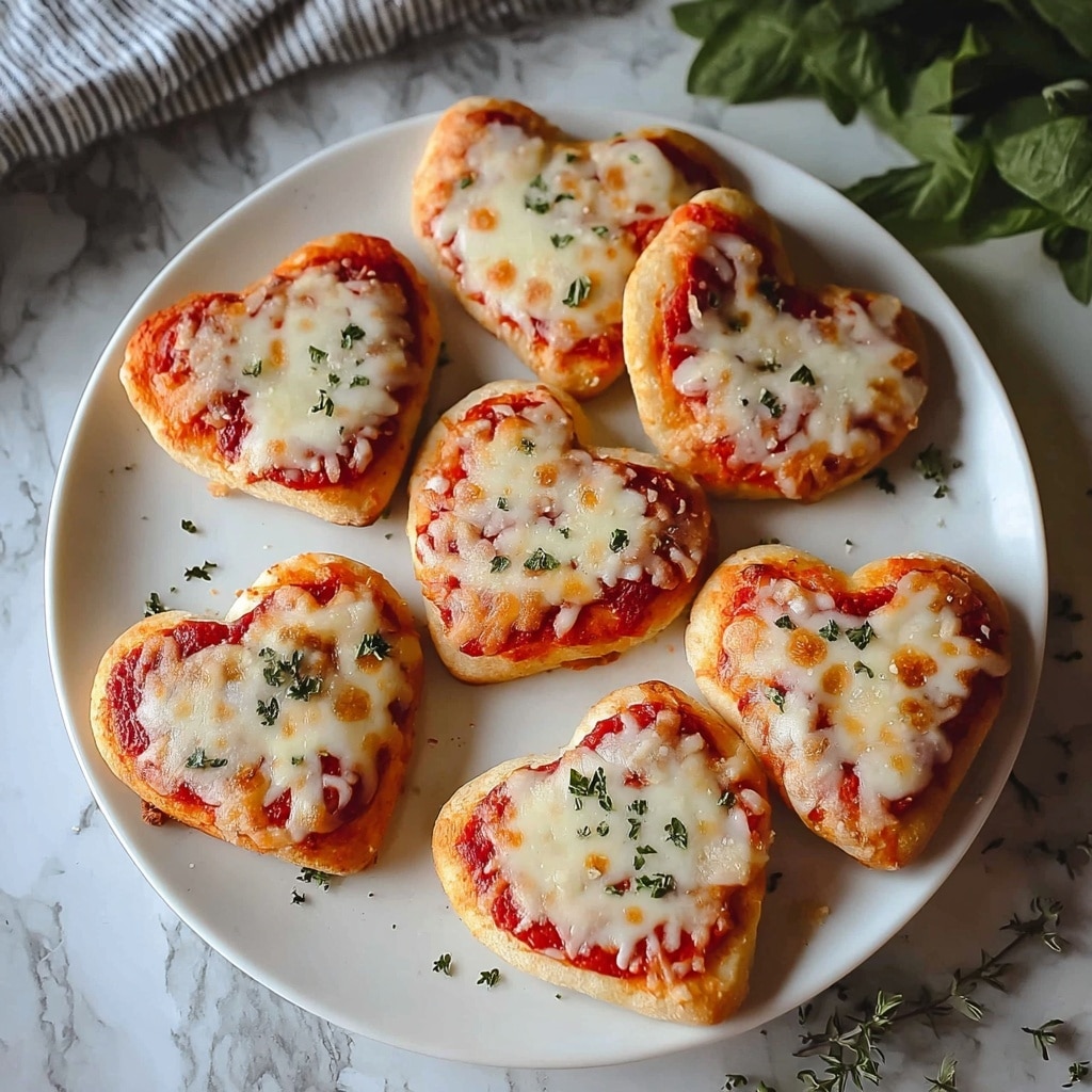 Mini Heart-Shaped Pizzas Recipe - Recipe Image