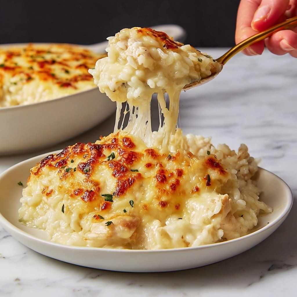 Cheesy Angel Chicken and Rice Casserole Recipe - Recipe Image