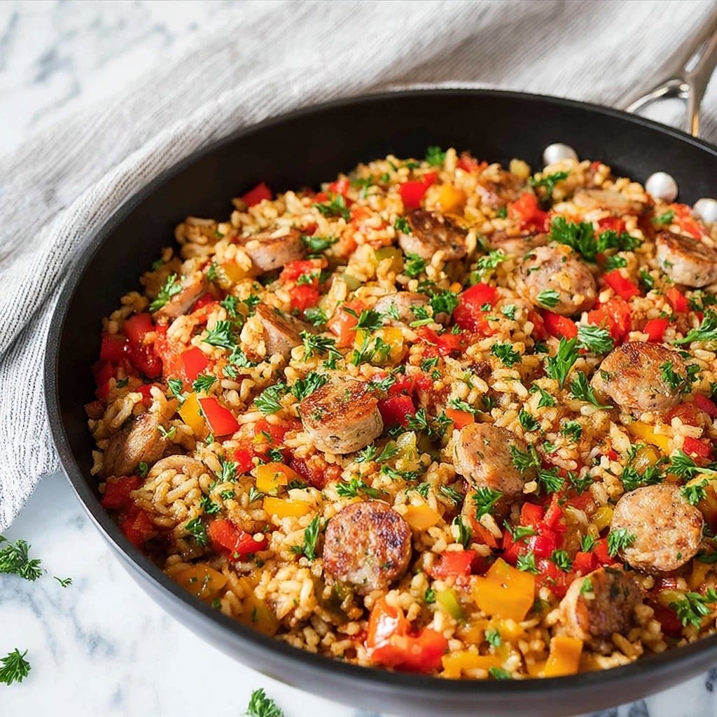 Sausage and Rice Skillet Recipe - Recipe Image