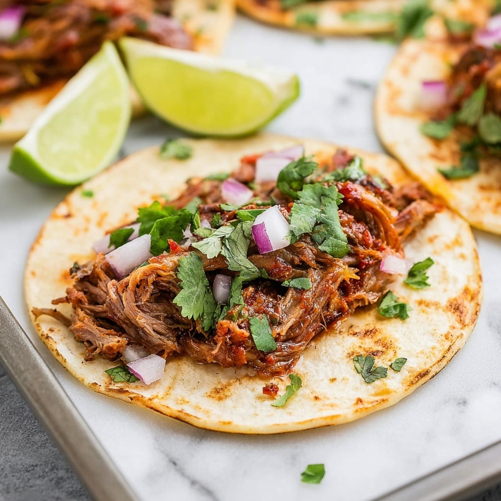 Slow Cooker Shredded Beef Tacos Recipe - Recipe Image