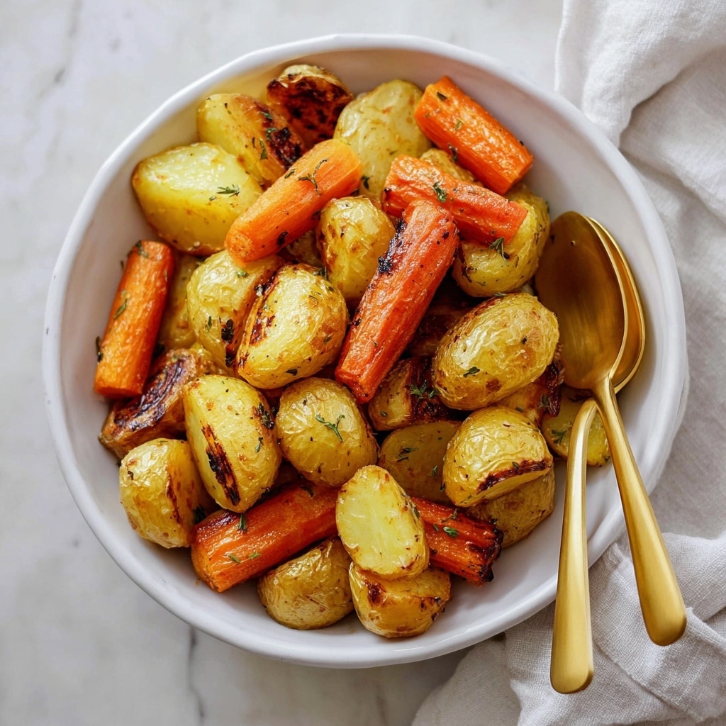 Perfect Roasted Potatoes and Carrots Recipe - Recipe Image