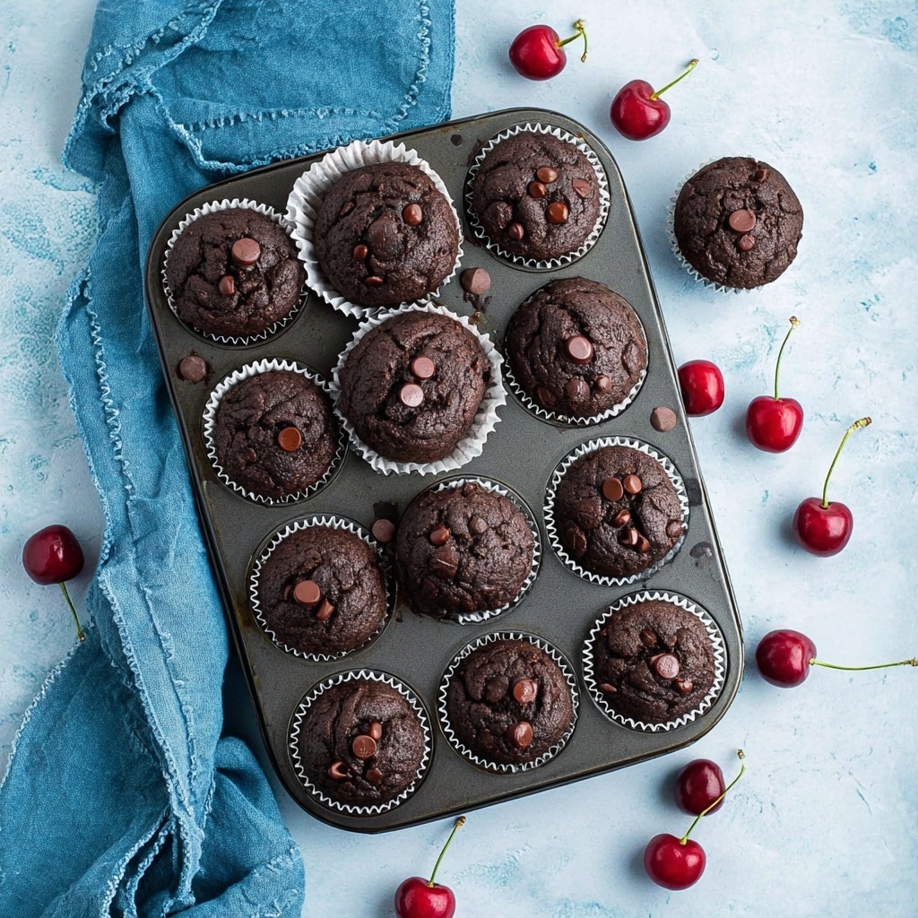 Chocolate Cherry Muffins Recipe - Recipe Image