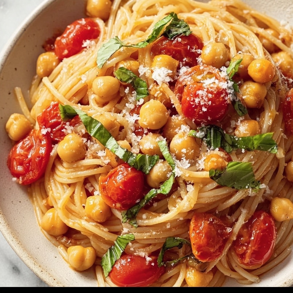 Slow Roasted Chickpea and Tomato Pasta Recipe - Recipe Image