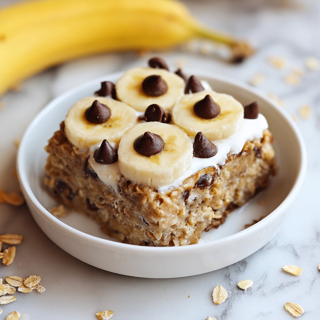 Baked Banana Chocolate Chip Oatmeal Recipe - Recipe Image