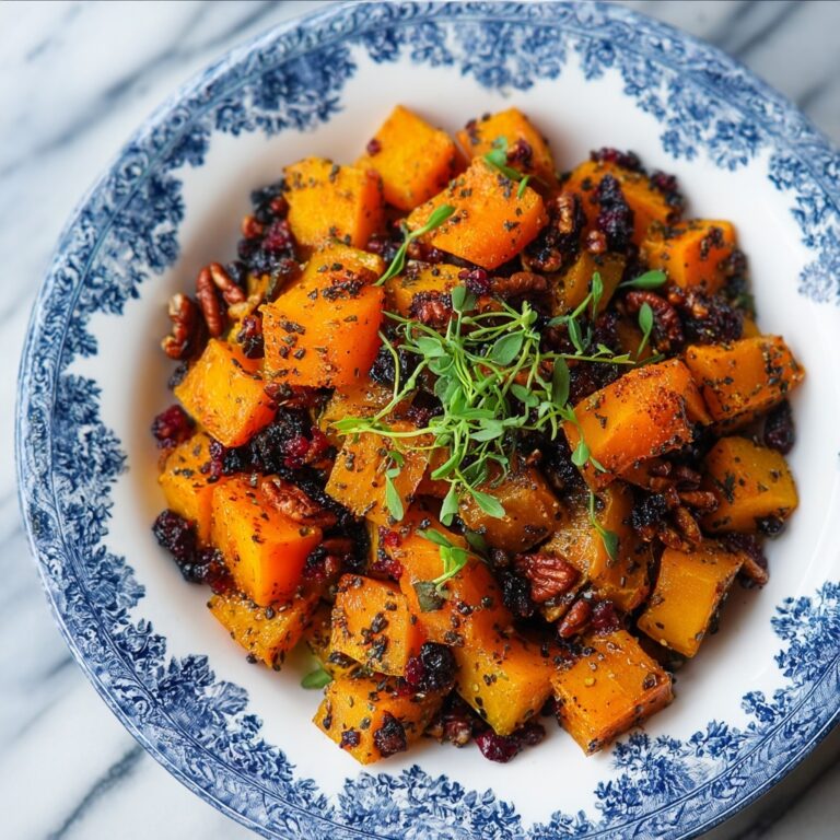 Roasted Butternut Squash with Cranberries and Pecans Recipe