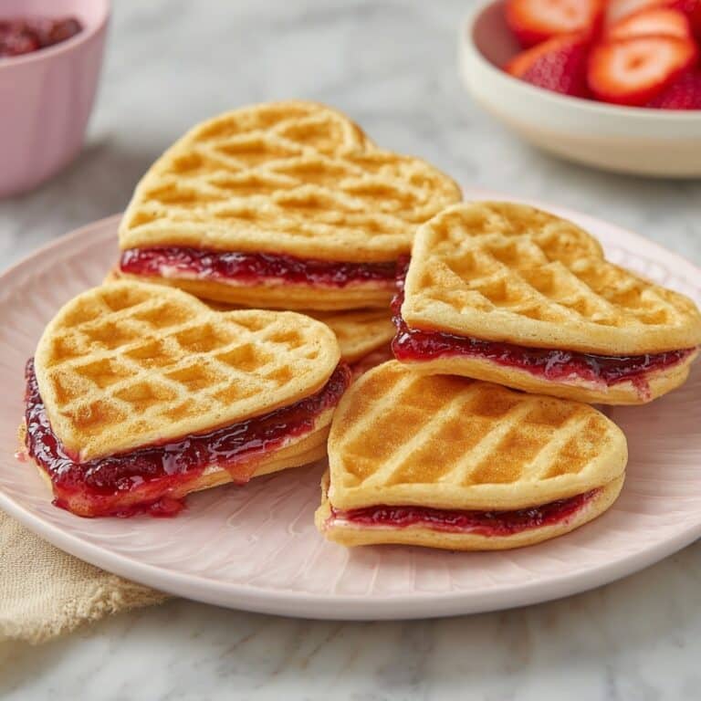 Mini Berries and Cream Waffle Sandwiches Recipe