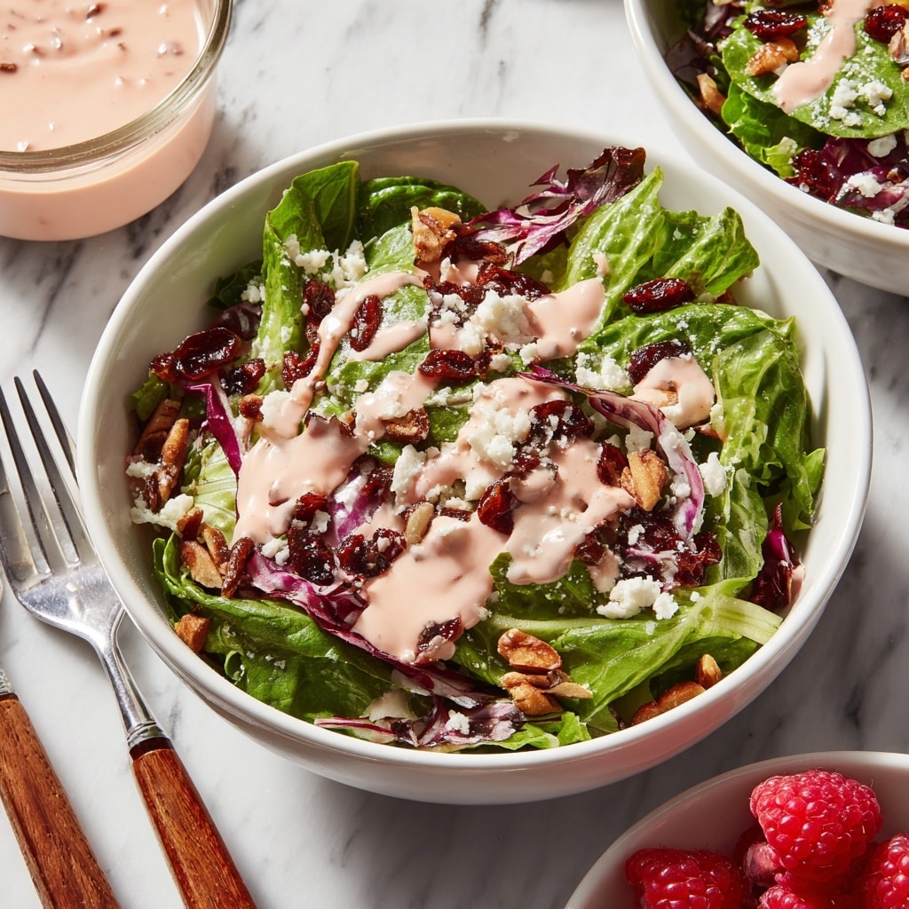Cranberry Pecan Salad with Feta and Raspberry Vinaigrette Recipe
