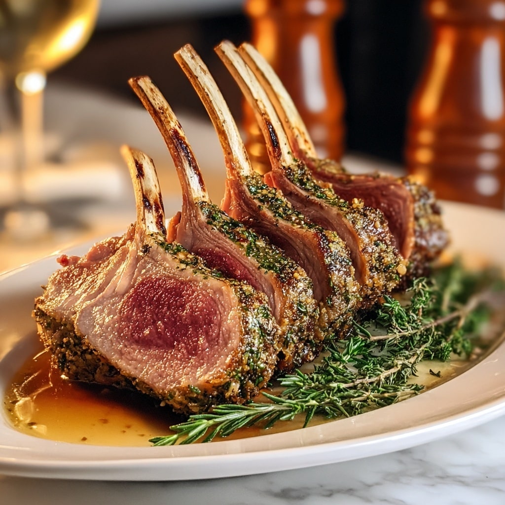 Herb-Crusted Rack of Lamb with Garlic and Rosemary Recipe