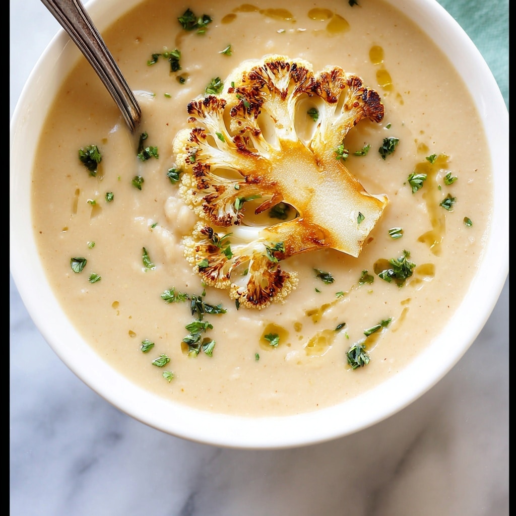 Creamy Roasted Cauliflower Soup Recipe - Recipe Image