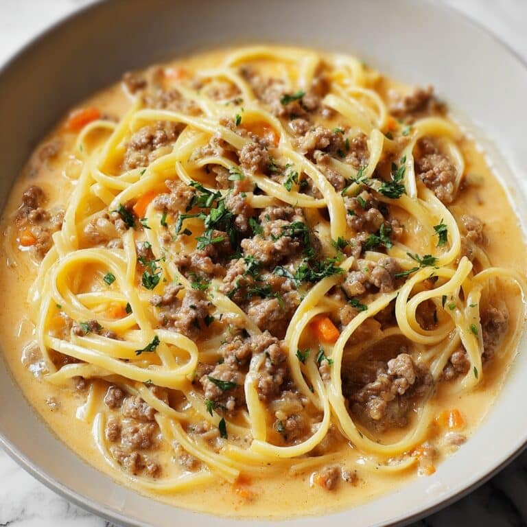 One-Pot Creamy Beef and Garlic Butter Pasta Recipe