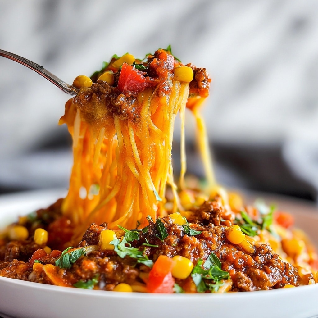 Easy Taco Spaghetti Recipe - Recipe Image