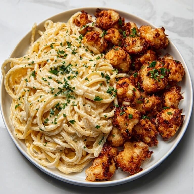 Honey Pepper Chicken with Creamy Garlic Butter Pasta Recipe