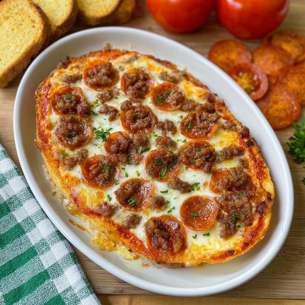 Hot Honey Pepperoni Sausage Pizza Dip - Recipe Image
