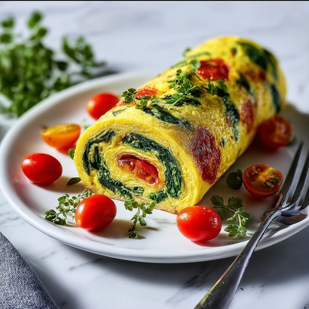 Scrumptious Spinach Omelet Roll-Up for a Healthy Morning!