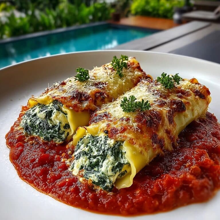 Spinach and Ricotta Stuffed Manicotti Recipe