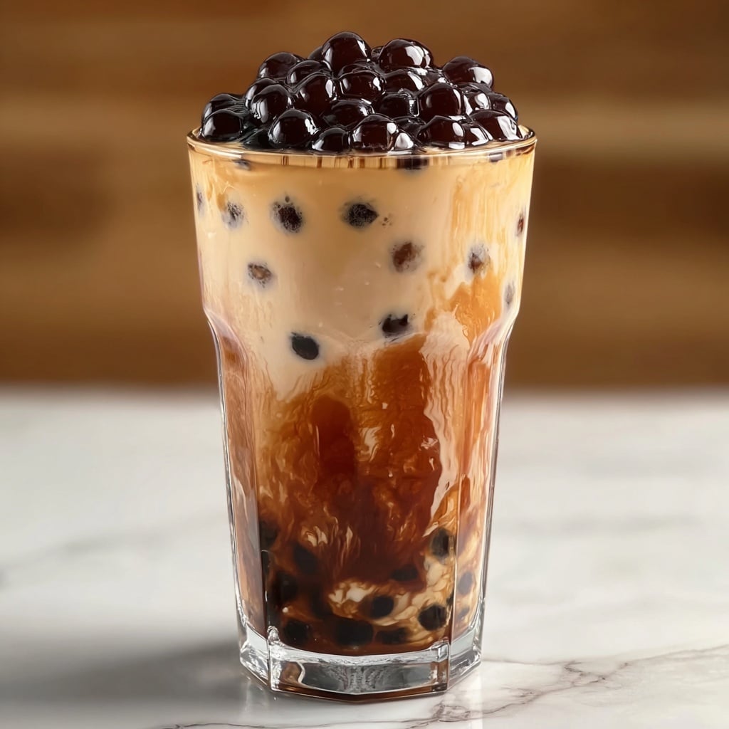 Cozy Red Bean & Black Sesame Milk Tea for Refreshing Sips Recipe - Recipe Image