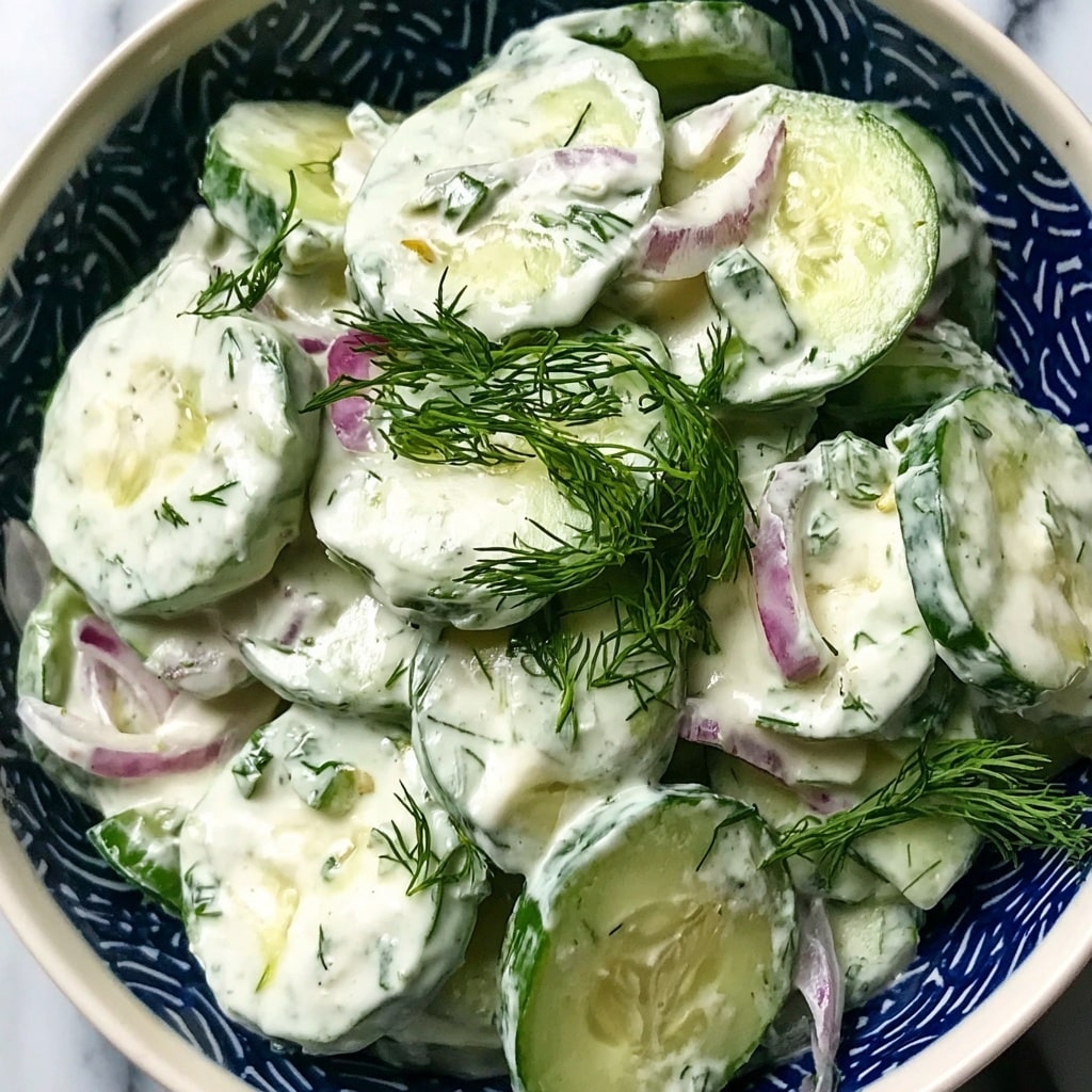 Cool and Creamy Tzatziki Cucumber Salad Recipe