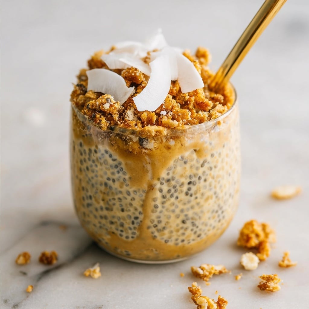Mango Lassi Chia Pudding with Sticky Walnut Crumble Recipe