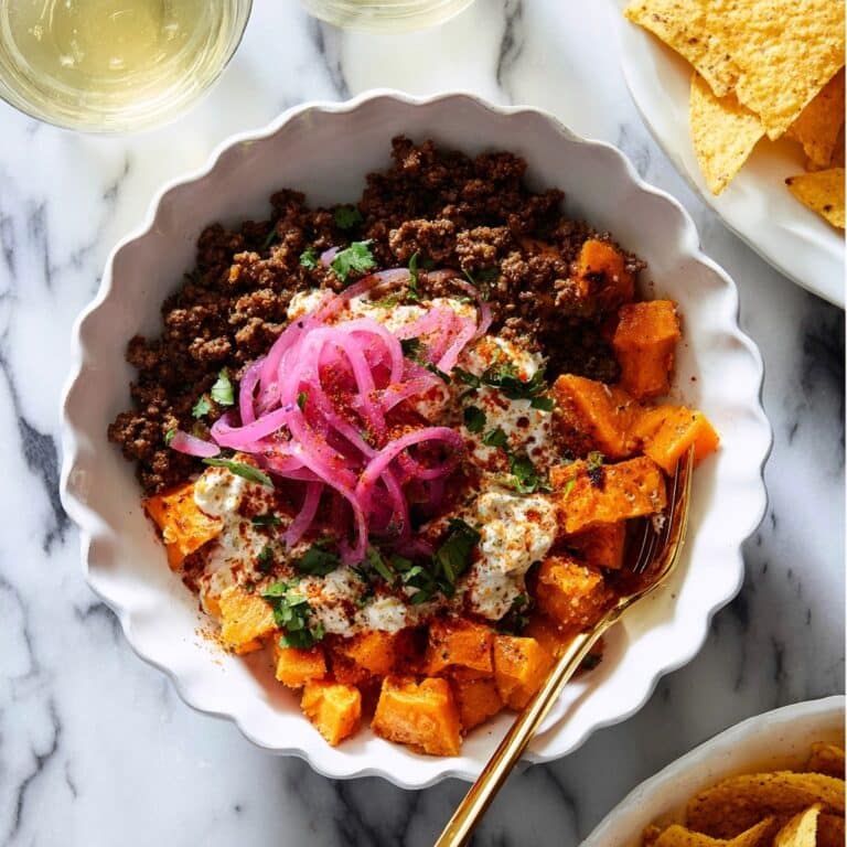 Street Corn Beef and Sweet Potato Bowls Recipe