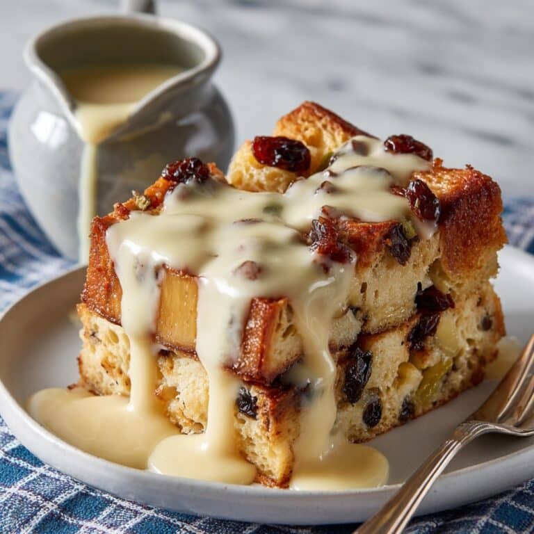 Best Bread Pudding with Vanilla Sauce Recipe