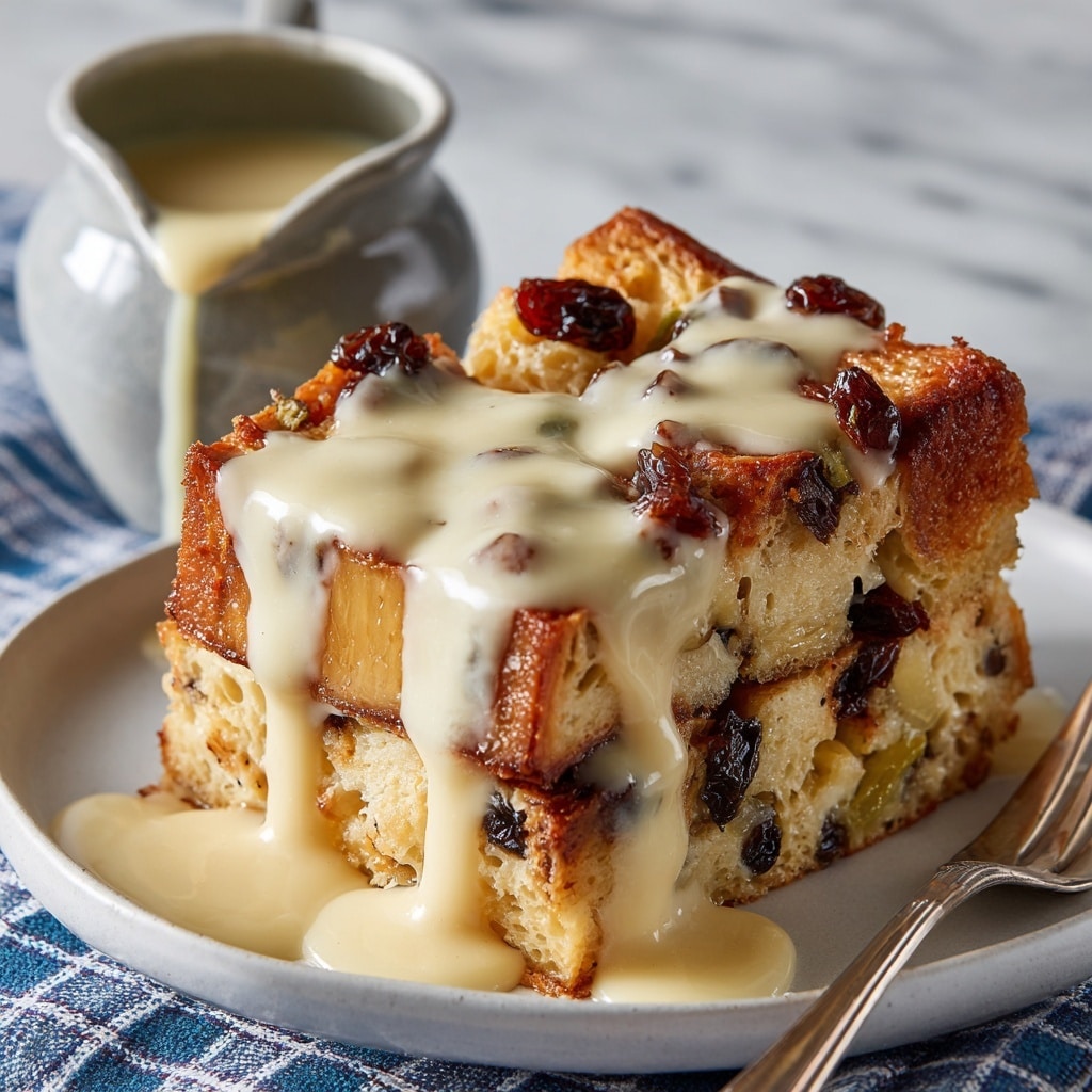 Best Bread Pudding with Vanilla Sauce Recipe