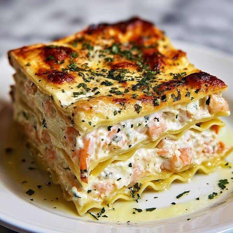 Garlic Butter Shrimp Scampi Lasagna Recipe