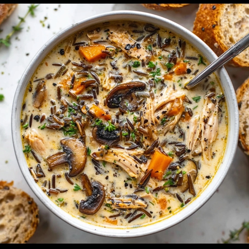 Creamy Mushroom Chicken and Wild Rice Soup Recipe