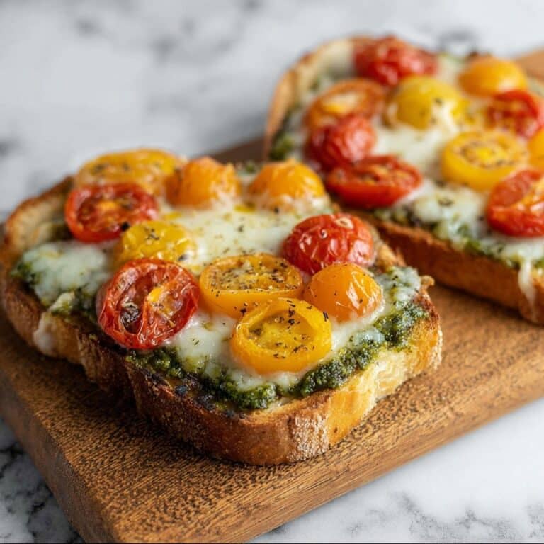 Pesto Cheddar and Tomato Baguette Sandwich Recipe