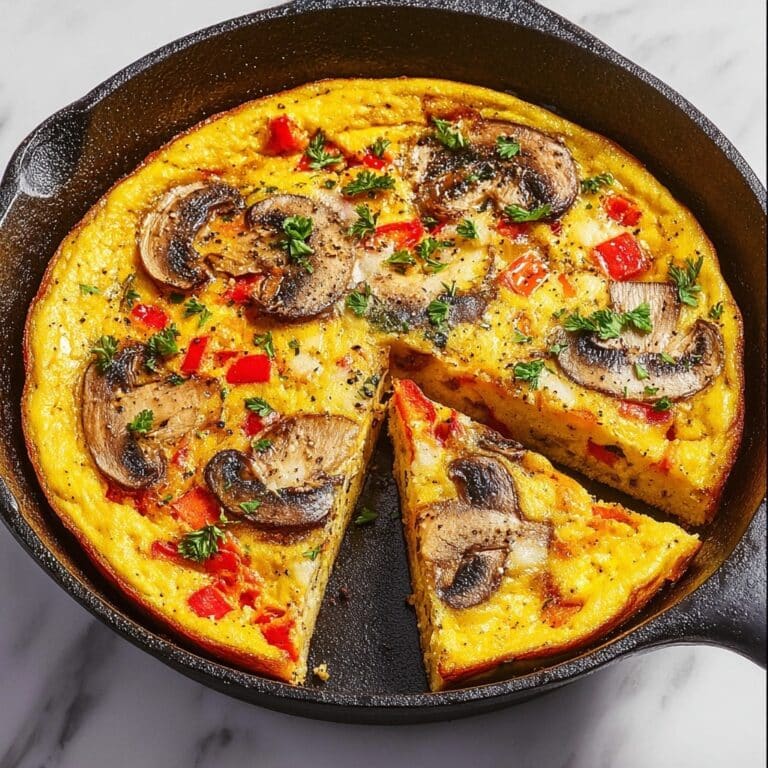 Vegetable Mushroom and Bell Pepper Frittata Recipe