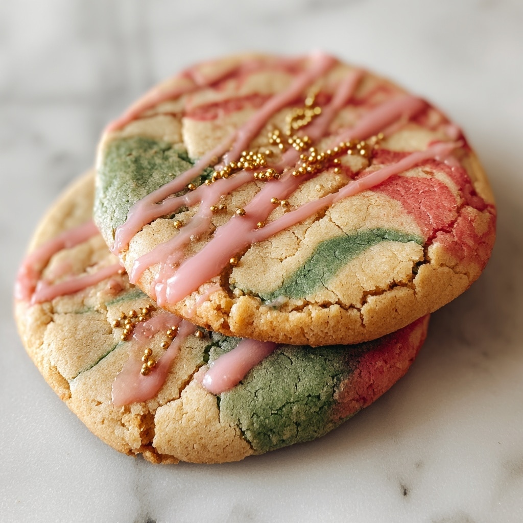 Marble Matcha Strawberry Cookies Recipe