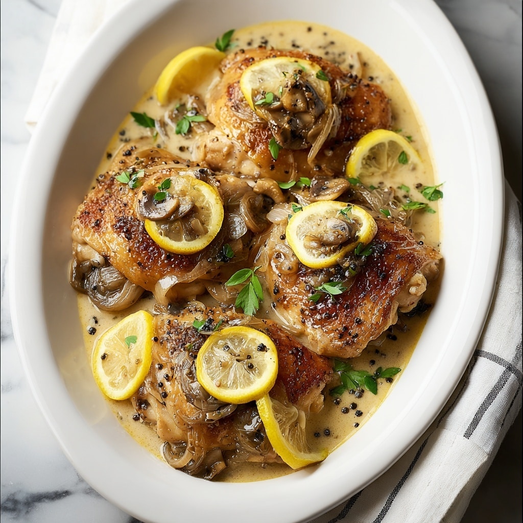 Slow Cooker Lemon Garlic Chicken Recipe - Recipe Image