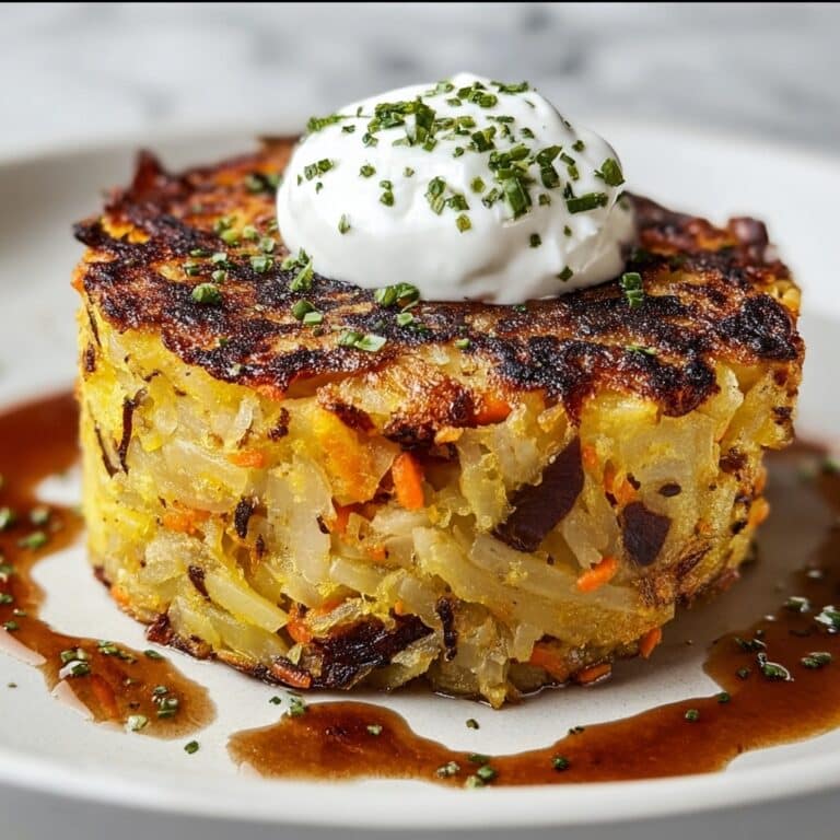 Potato-Parsnip Rosti with Caramelized Onion Sour Cream Recipe