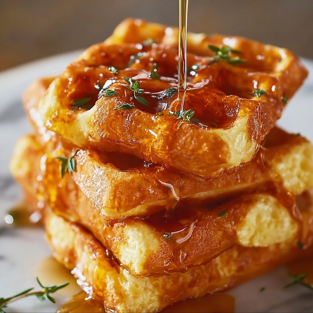 Cornbread Waffle Bites with Smoked Gouda and Honey Recipe