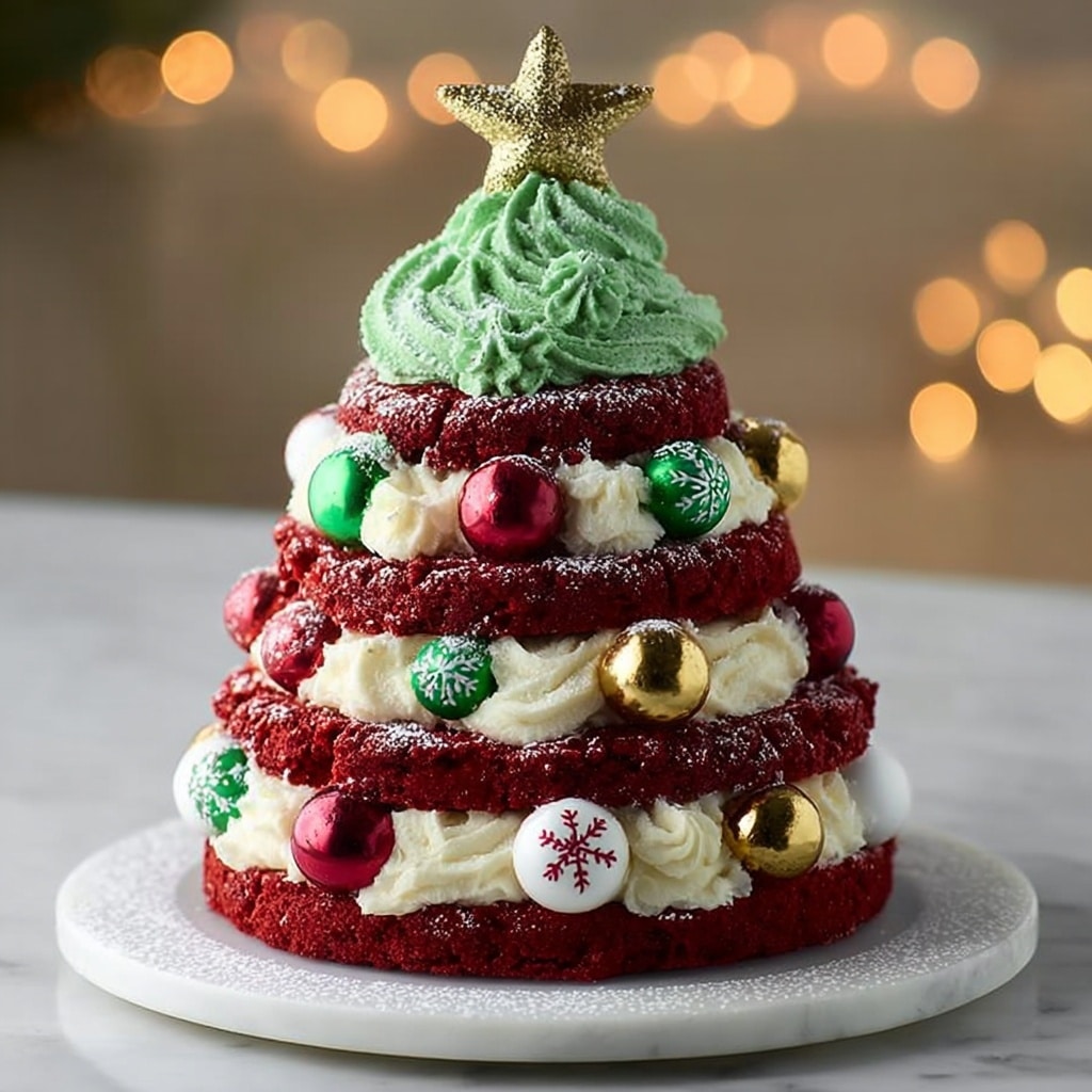Red Velvet Tree Cake Recipe - Recipe Image