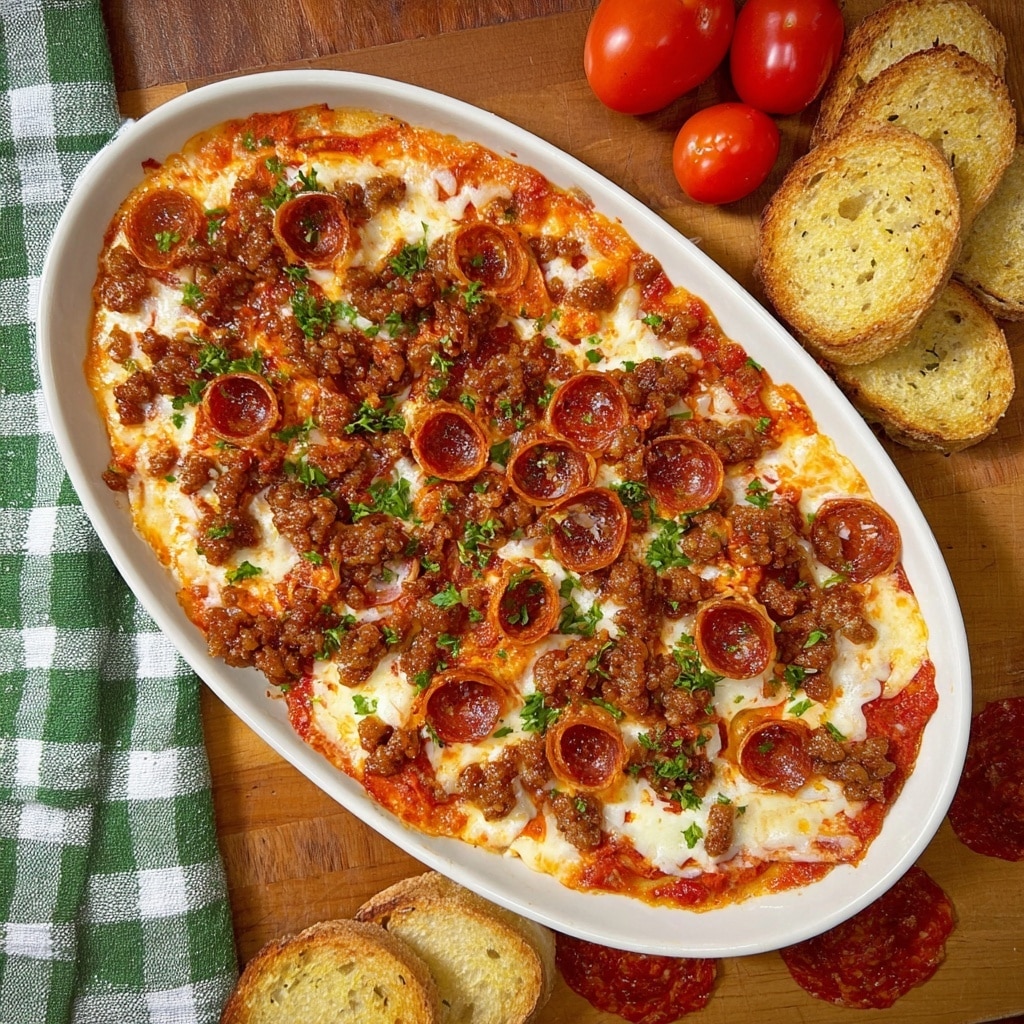 Hot Honey Pepperoni Sausage Pizza Dip