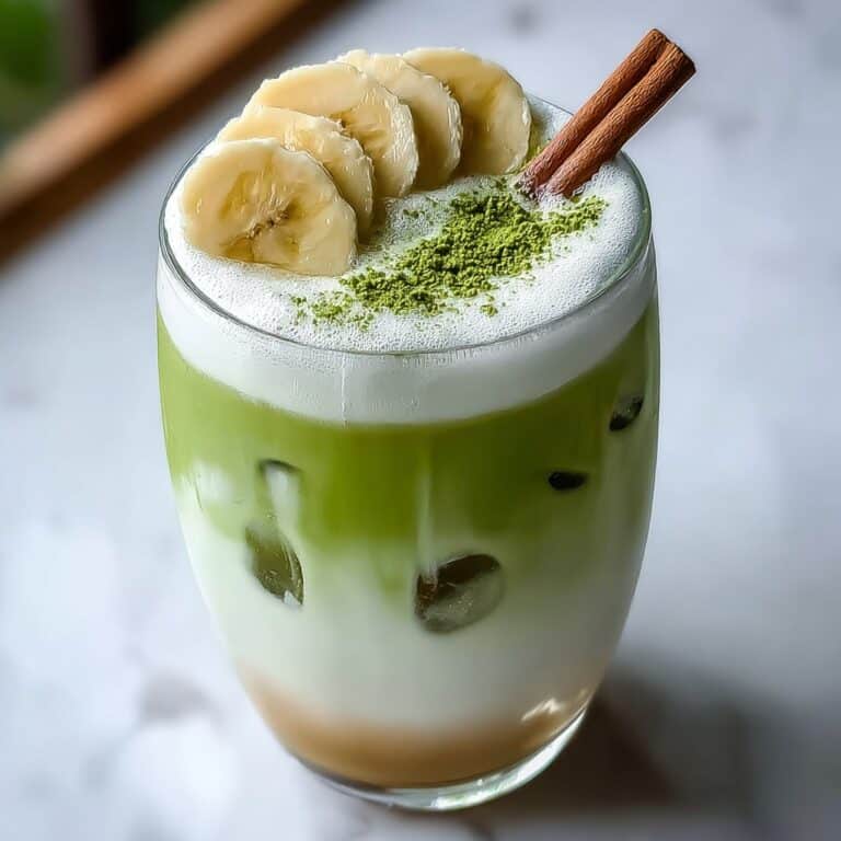 Deliciously Creamy Banana Matcha Latte Boost