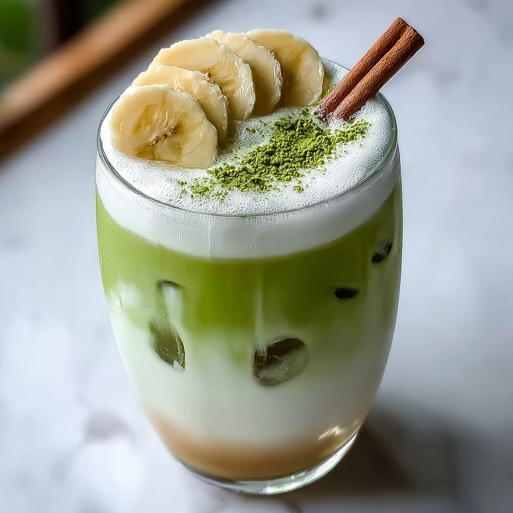 Deliciously Creamy Banana Matcha Latte Boost