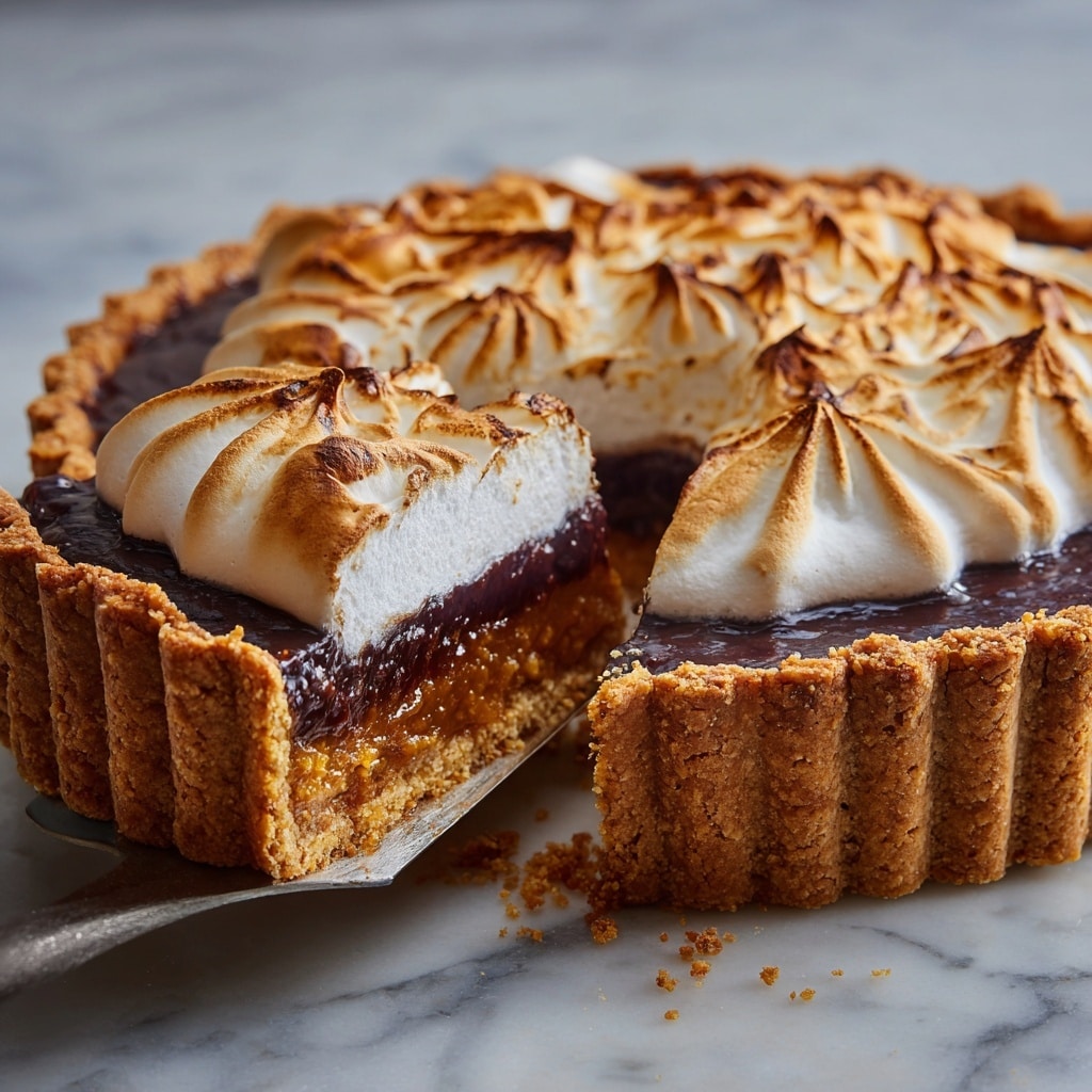 Decadent Purple Sweet Potato Pie with Swiss Meringue