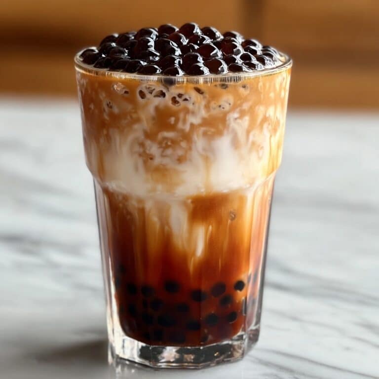 Cozy Red Bean & Black Sesame Milk Tea for Refreshing Sips Recipe