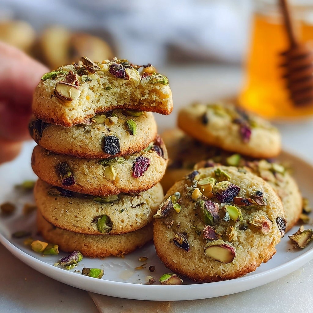 Salty Smoked Pistachio and Honey Shortbread Cookies Recipe