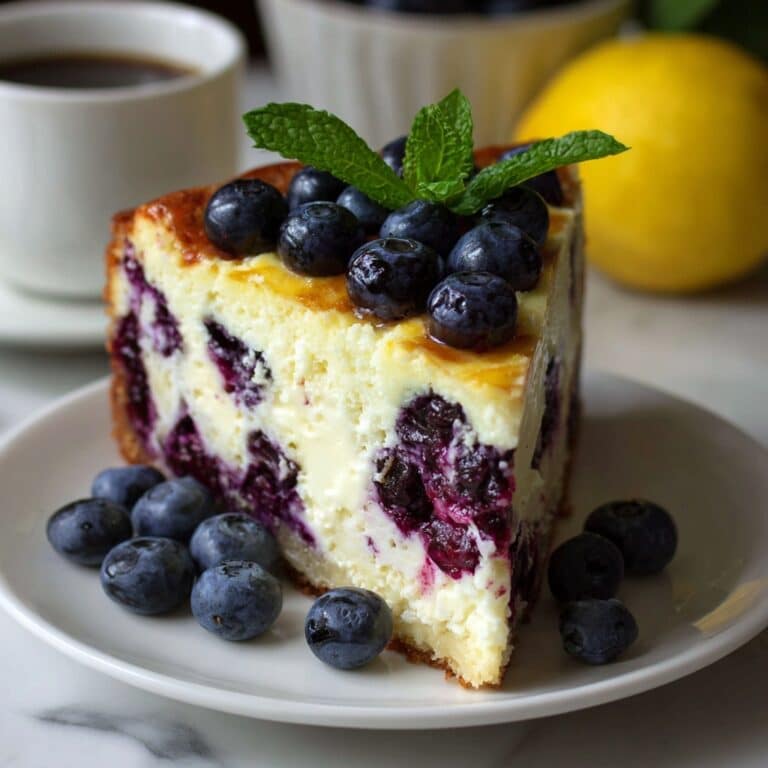 High-Protein Lemon Blueberry Breakfast Bake with Cottage Cheese Recipe