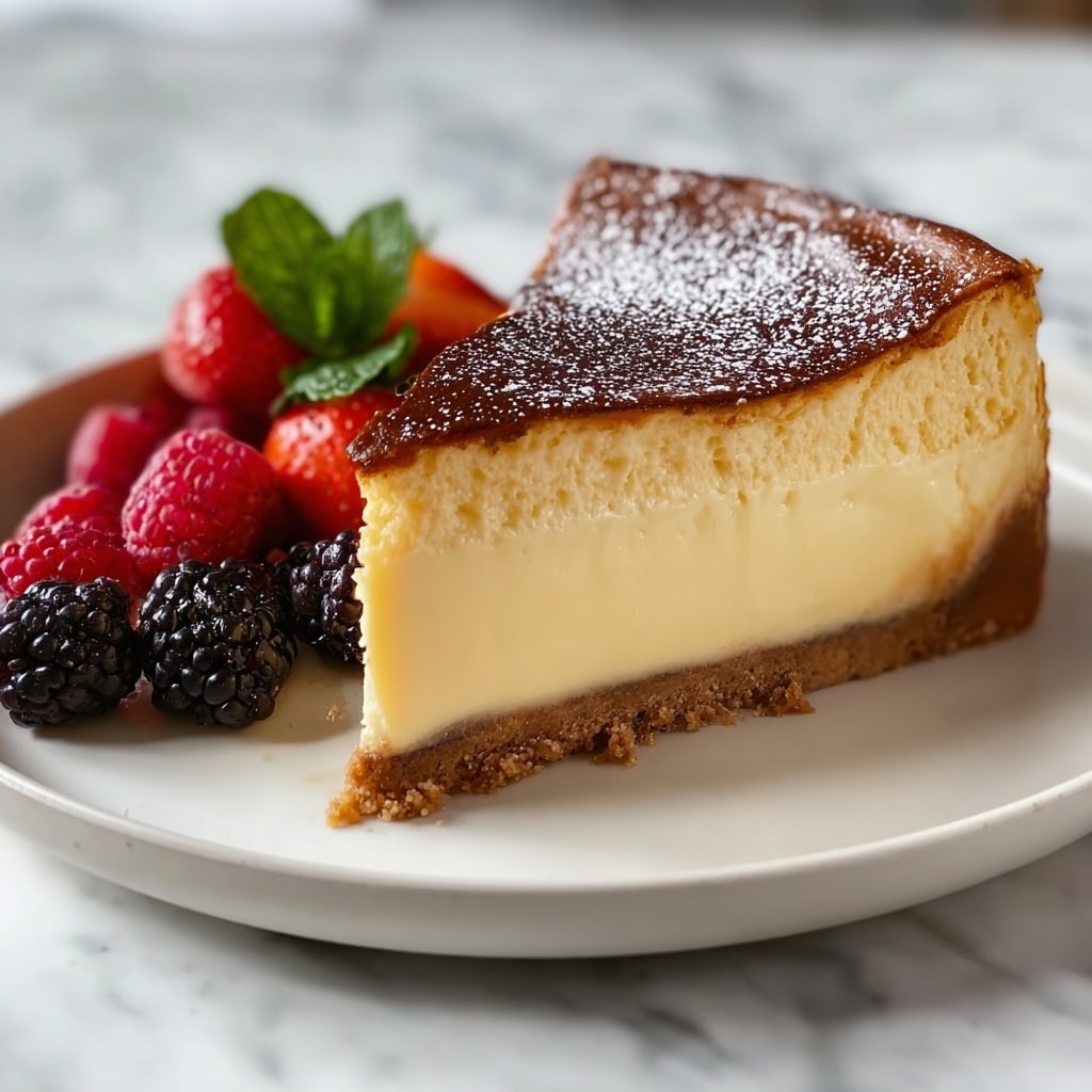 Creamy Burnt Basque Cheesecake Recipe - Recipe Image