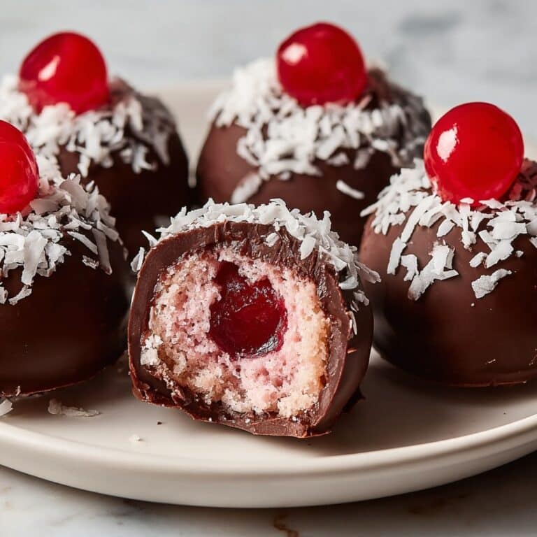 Chocolate Maraschino Cherry Coconut Truffles Recipe