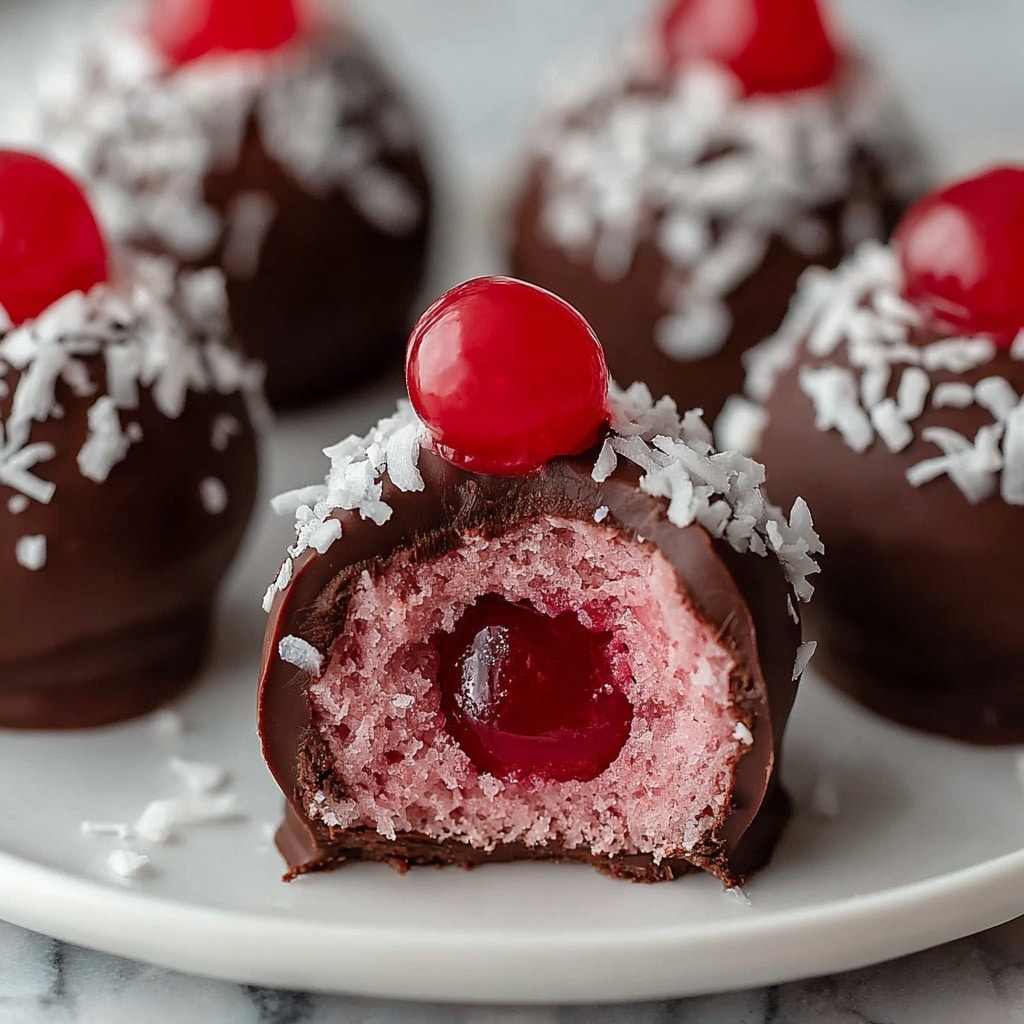 Chocolate Maraschino Cherry Coconut Truffles Recipe
