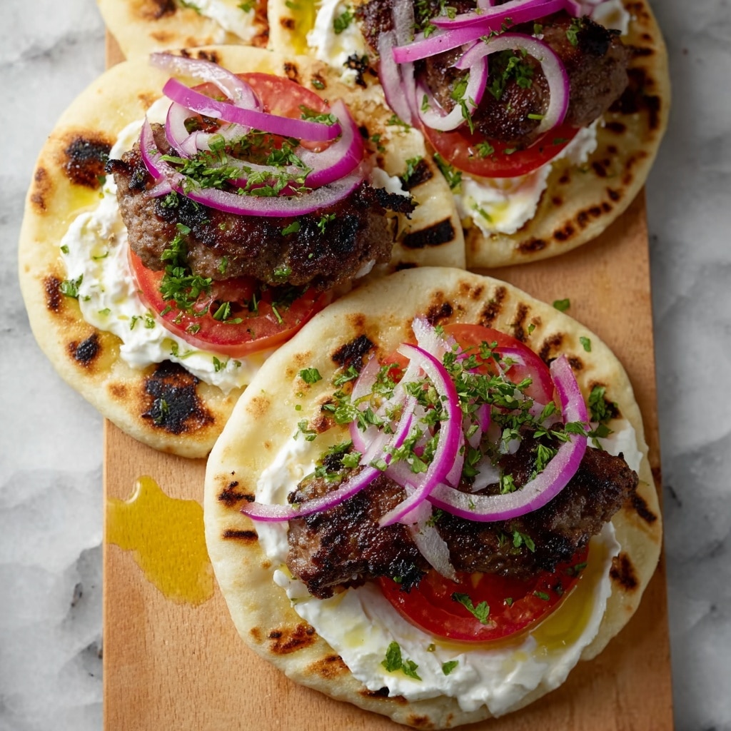 Juicy Oven-Baked Beef or Lamb Kebabs with Sumac Onions and Garlic Yogurt Recipe