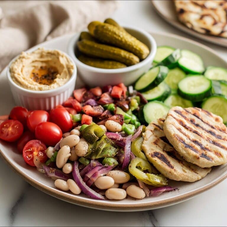 Marinated Green Olive Bean Salad with Chive Basil Dressing Recipe