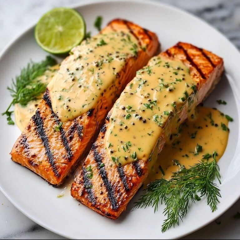 Grilled Salmon with Dijon Mustard Sauce Recipe