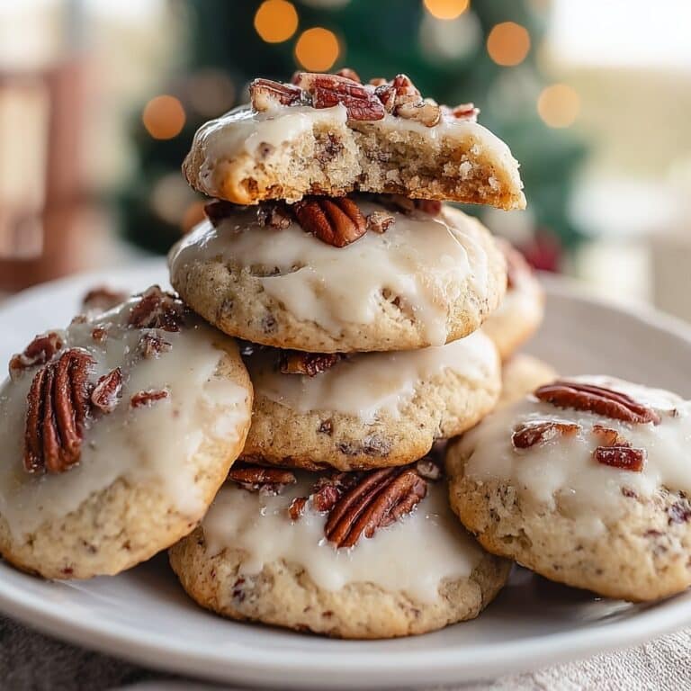 Frosted Butter Pecan Cookies Recipe