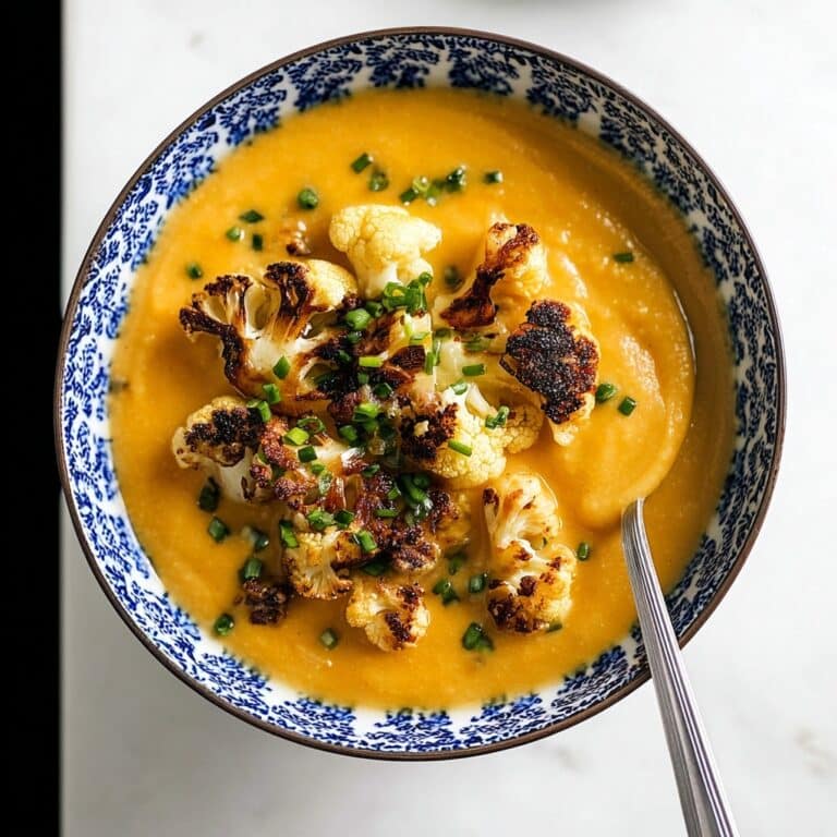 Sweet Potato Soup with Roasted Cauliflower Crumbles Recipe