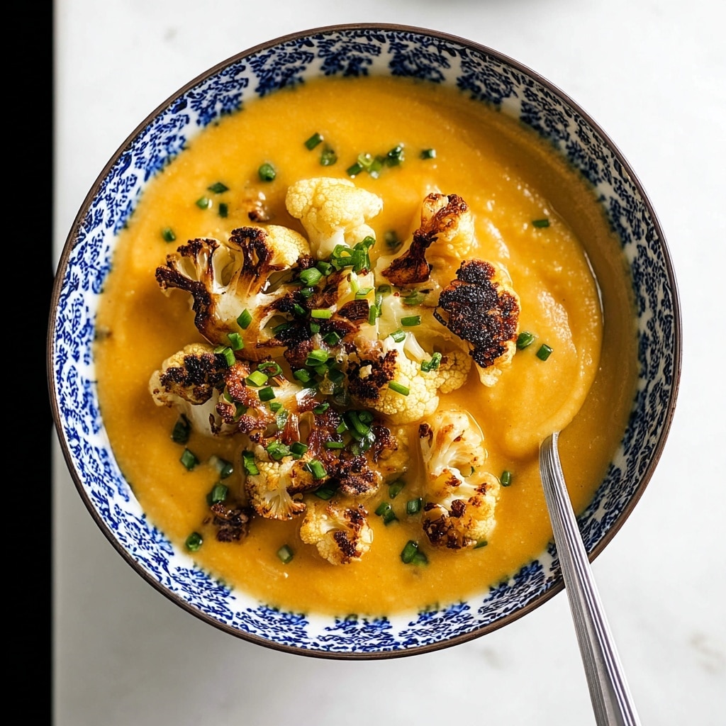 Sweet Potato Soup with Roasted Cauliflower Crumbles Recipe
